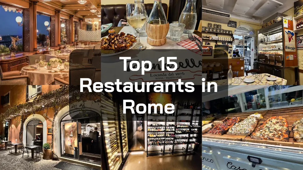Top 15 Restaurants in Rome